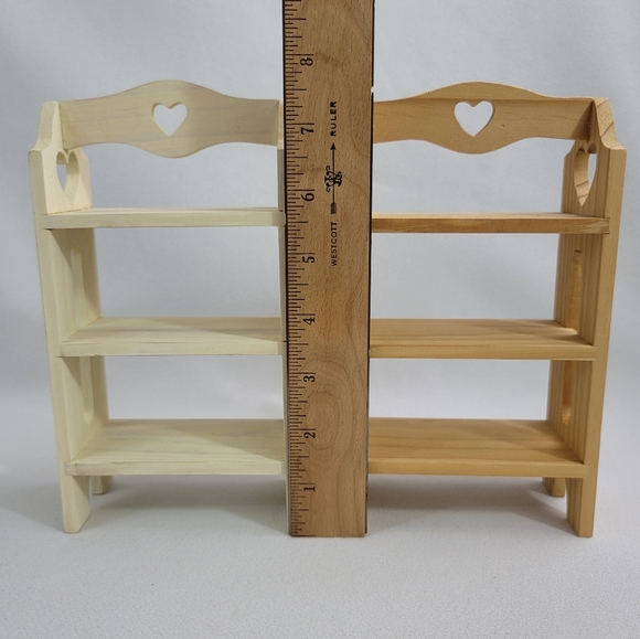 (2) Wooden Dollhouse Bookcase Shelf - Picture 2 of 11